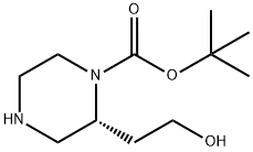 2-(2-ヒドロキシエチル)ピペラジン-1-カルボン酸(R)-TERT-ブチル塩酸塩 化学構造式