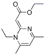 Acetic  acid,  2-(1-ethyl-4,6-dimethyl-2(1H)-pyrimidinylidene)-,  ethyl  ester Struktur