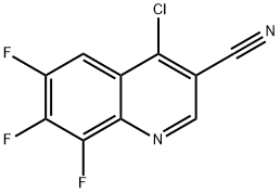 3-Quinolinecarbonitrile, 4-chloro-6,7,8-trifluoro- Structure