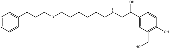 4-Hydroxy-α1-[[[6-(3-phenylpropoxy)hexyl]aMino]Methyl]-1,3-benzenediMethanol Struktur