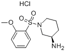 (R)-1-(2-Methoxy-benzenesulfonyl)-piperidin-3-ylamine hydrochloride Struktur