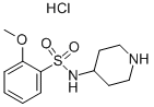 2-Methoxy-N-piperidin-4-yl-benzenesulfonamide hydrochloride 化学構造式