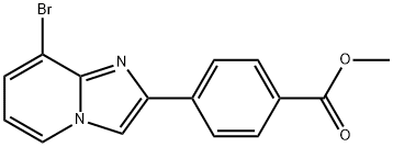 4-(8-Bromo-imidazo[1,2-a]pyridin-2-yl)-benzoic acid methyl ester Struktur