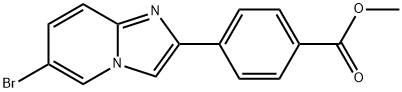 4-(6-Bromo-imidazo[1,2-a]pyridin-2-yl)-benzoic acid methyl ester Structure