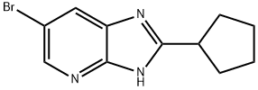 6-Bromo-2-cyclopentyl-3H-imidazo[4,5-b]pyridine Structure