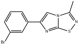 6-(3-Bromo-phenyl)-3-methyl-imidazo[1,2-d][1,2,4]thiadiazole
 化学構造式