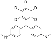 BIS-(4-DIMETHYLAMINOPHENYL)PHENYL-D5-METHANE Struktur