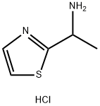 1-(チアゾール-2-イル)エタンアミン塩酸塩 化学構造式
