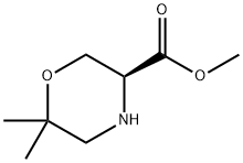 (S)-6,6-二甲基-吗啉-3-甲酸甲酯,947729-86-4,结构式