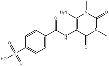 Benzenesulfonic  acid,  4-[[(6-amino-1,2,3,4-tetrahydro-1,3-dimethyl-2,4-dioxo-5-pyrimidinyl)amino]carbonyl]-