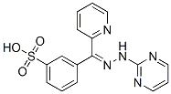 3-[2-Pyridinyl[2-(2-pyrimidinyl)hydrazono]methyl]benzenesulfonic acid Struktur
