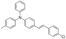 N-Phenyl-N-(p-tolyl)-4-[2-(4-chlorophenyl)ethenyl]aniline 结构式