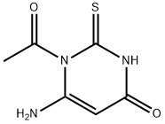 4(1H)-Pyrimidinone,  1-acetyl-6-amino-2,3-dihydro-2-thioxo- Structure