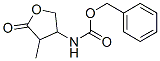 Carbamic acid, (tetrahydro-4-methyl-5-oxo-3-furanyl)-, phenylmethyl ester (9CI) Structure