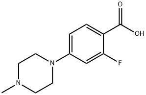 2-氟-4-(4-甲基-1-哌嗪基)苯甲酸 结构式