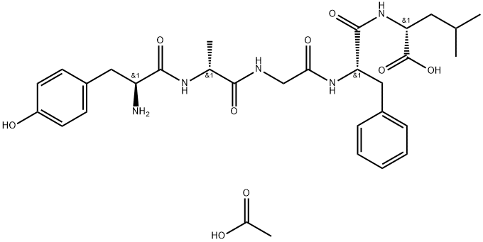 (D-ALA2  D-LEU5)-脑啡肽乙酸酯,94825-57-7,结构式