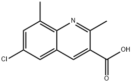 6-CHLORO-2,8-DIMETHYLQUINOLINE-3-CARBOXYLIC ACID,948289-26-7,结构式