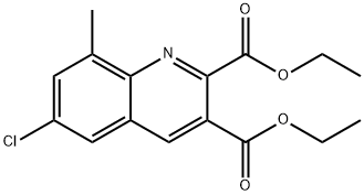 6-CHLORO-8-METHYLQUINOLINE-2,3-DICARBOXYLIC ACID DIETHYL ESTER Structure