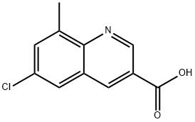 6-氯-8-甲基喹啉-3-羧酸 结构式