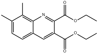 7,8-DIMETHYLQUINOLINE-2,3-DICARBOXYLIC ACID DIETHYL ESTER 化学構造式
