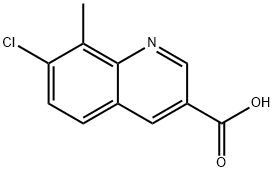 7-CHLORO-8-METHYLQUINOLINE-3-CARBOXYLIC ACID 化学構造式