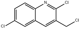 3-CHLOROMETHYL-2,6-DICHLOROQUINOLINE 化学構造式