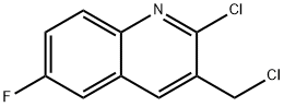 2-Chloro-3-chloromethyl-6-fluoroquinoline Struktur