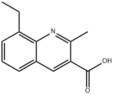 8-ETHYL-2-METHYLQUINOLINE-3-CARBOXYLIC ACID 化学構造式