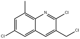 3-CHLOROMETHYL-2,6-DICHLORO-8-METHYLQUINOLINE 化学構造式