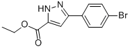 ETHYL 3-(4-BROMOPHENYL)-1H-PYRAZOLE-5-CARBOXYLATE 化学構造式