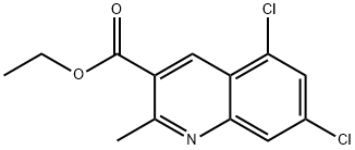 5,7-DICHLORO-2-METHYLQUINOLINE-3-CARBOXYLIC ACID ETHYL ESTER Structure