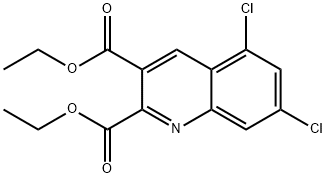 5,7-DICHLOROQUINOLINE-2,3-DICARBOXYLIC ACID DIETHYL ESTER,948293-80-9,结构式