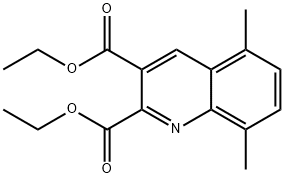 5,8-DIMETHYLQUINOLINE-2,3-DICARBOXYLIC ACID DIETHYL ESTER 化学構造式