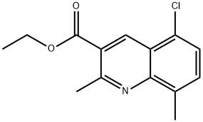 5-CHLORO-2,8-DIMETHYLQUINOLINE-3-CARBOXYLIC ACID ETHYL ESTER 化学構造式