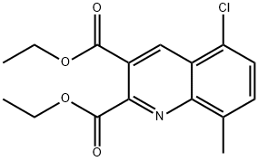 5-CHLORO-8-METHYLQUINOLINE-2,3-DICARBOXYLIC ACID DIETHYL ESTER Struktur