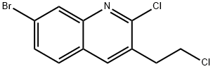 2-氯-3-(2-氯乙基)-7-溴代喹啉 结构式