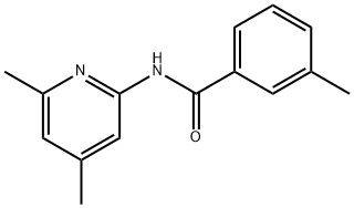 N-(4,6-DIMETHYL-2-PYRIDINYL)-3-METHYL-BENZAMIDE 化学構造式