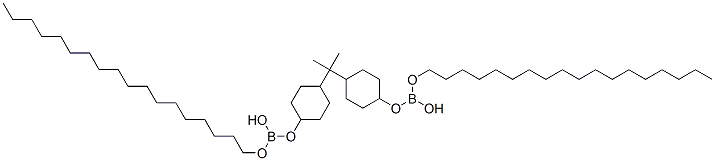 2,2-Bis[4-(octadecyloxyhydroxyboryloxy)cyclohexyl]propane Struktur