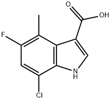 1H-Indole-3-carboxylic  acid,  7-chloro-5-fluoro-4-methyl- Struktur