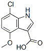 1H-Indole-3-carboxylic  acid,  7-chloro-4-methoxy- Struktur