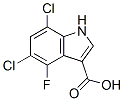 1H-Indole-3-carboxylic  acid,  5,7-dichloro-4-fluoro- Structure