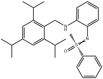 (R)-N-[2-(2,4,6-Triisopropylbenzylamino)-phenyl]-S-methyl-S-phenylsulfoximin|(R)-N-[2-(2,4,6-三异丙基苄基氨基)-苯基]-S-甲基-S-苯基砜亚胺