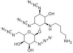 2-[(4-AMINOBUTYL)AMINO]-4,6-DIAZIDO-2,4,5,6-TETRADEOXY-3-O-(2,6-DIAZIDO-2,6-DIDEOXY-D-GLUCOPYRANOSYL)-D-MYO-INOSITOL,948916-02-7,结构式