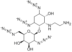5-[(2-AMINOETHYL)AMINO]-1,3-DIAZIDO-1,2,3,5-TETRADEOXY-4-O-(2,6-DIAZIDO-2,6-DIDEOXY-D-GLUCOPYRANOSYL)-D-MYO-INOSITOL 结构式