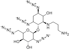 5-[(3-AMINOPROPYL)AMINO]-1,3-DIAZIDO-1,2,3,5-TETRADEOXY-4-O-(2,6-DIAZIDO-2,6-DIDEOXY-D-GLUCOPYRANOSYL)-D-MYO-INOSITOL,948916-24-3,结构式