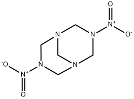 3,7-二硝基-1,3,5,7-四氮杂双环[3.3.1]壬烷, 949-56-4, 结构式