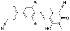 Benzoic  acid,  3,5-dibromo-4-[2-(5-cyano-1,6-dihydro-2-hydroxy-1,4-dimethyl-6-oxo-3-pyridinyl)diazenyl]-,  cyanomethyl  ester,949003-06-9,结构式