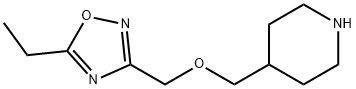 5-乙基-3-((哌啶-4-基甲氧基)甲基)-1,2,4-噁二唑, 949100-22-5, 结构式
