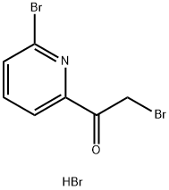 2-溴-1-(6-溴-吡啶-2-基)-乙酮氢溴酸盐 结构式