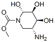 1-Piperidinecarboxylicacid,5-amino-2,3,4-trihydroxy-,methylester,(2alpha,3beta,4beta,5alpha)-(9CI),94936-35-3,结构式
